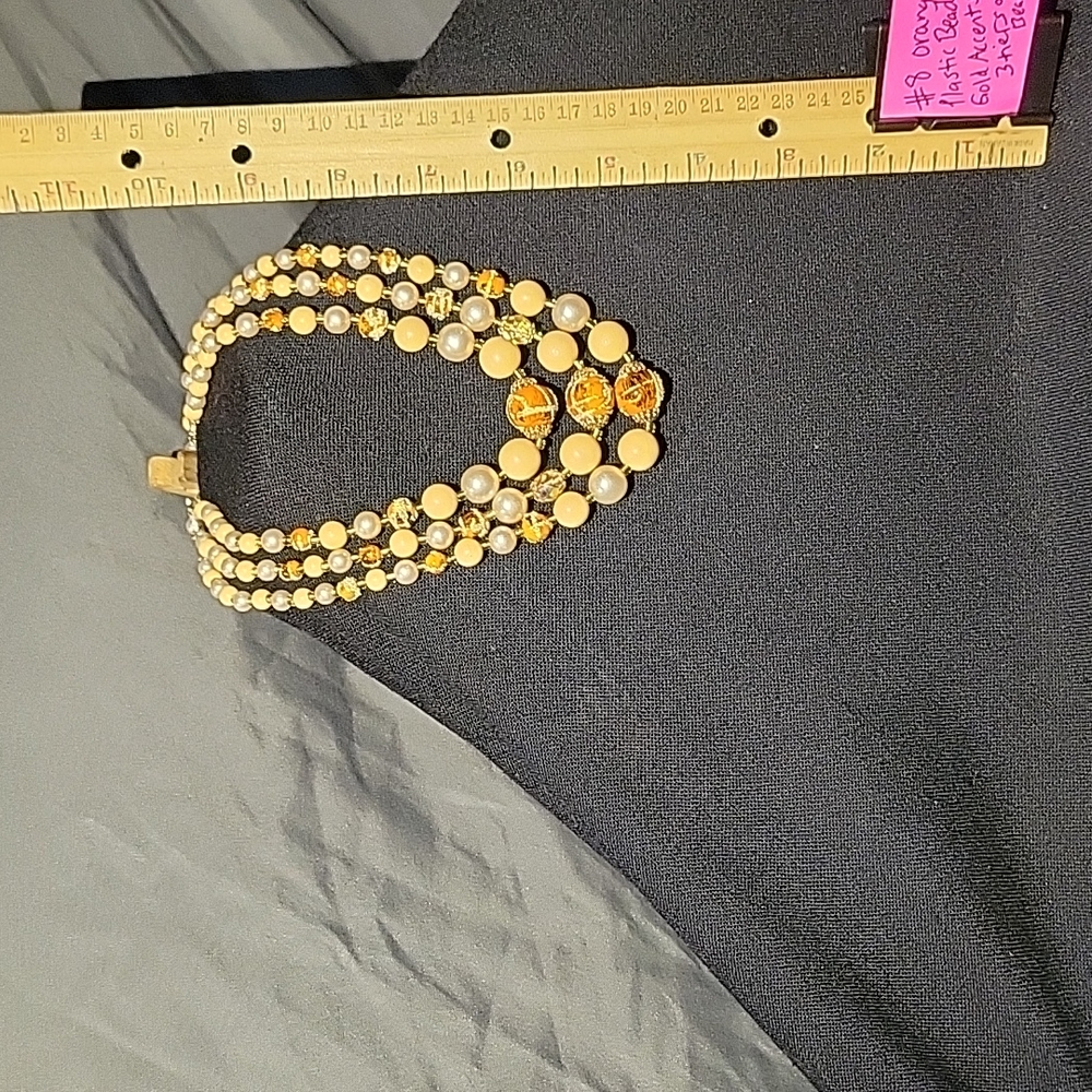 14"-16" 3 tiered plastic beaded necklace